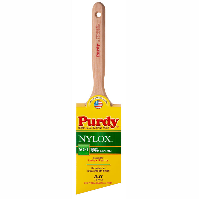 Purdy 3" Nylox Glide Angled Trim Brush, 100% Nylon