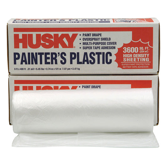 9'X400' Husky .31 Mil High Density Painter's Plastic