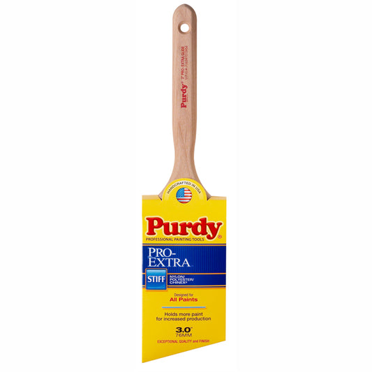 Purdy 3" Pro Extra Glide Angled Trim Paint Brush, Nylon/Polyester/Chinex Blend