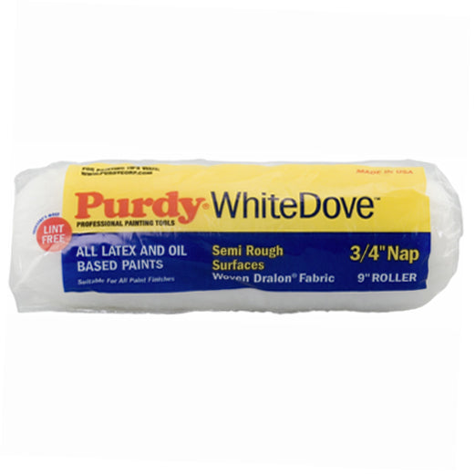 Purdy 9" x 3/4" White Dove Roller Cover, Dralon Fabric
