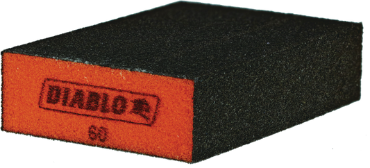 Diablo 2-1/2 In. x 4 In. x 1 In. 60 Grit (Ultra Coarse) Flat Edge Sanding Sponge