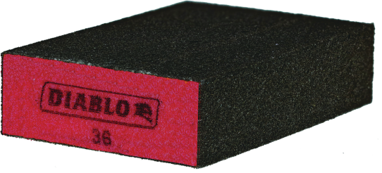 Diablo 2-1/2 In. x 4 In. x 1 In. 36 Grit (Ultra Coarse) Flat Edge Sanding Sponge