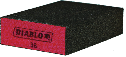 Diablo 2-1/2 In. x 4 In. x 1 In. 36 Grit (Ultra Coarse) Flat Edge Sanding Sponge